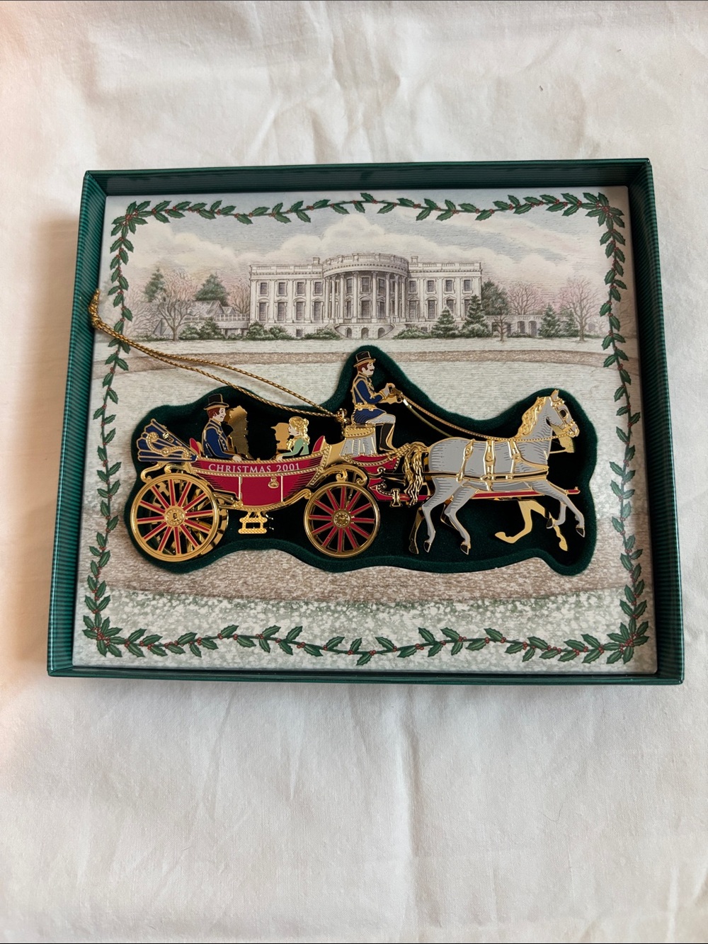 White House Historical Association  Horse-Drawn Carriage Ornament - 2001